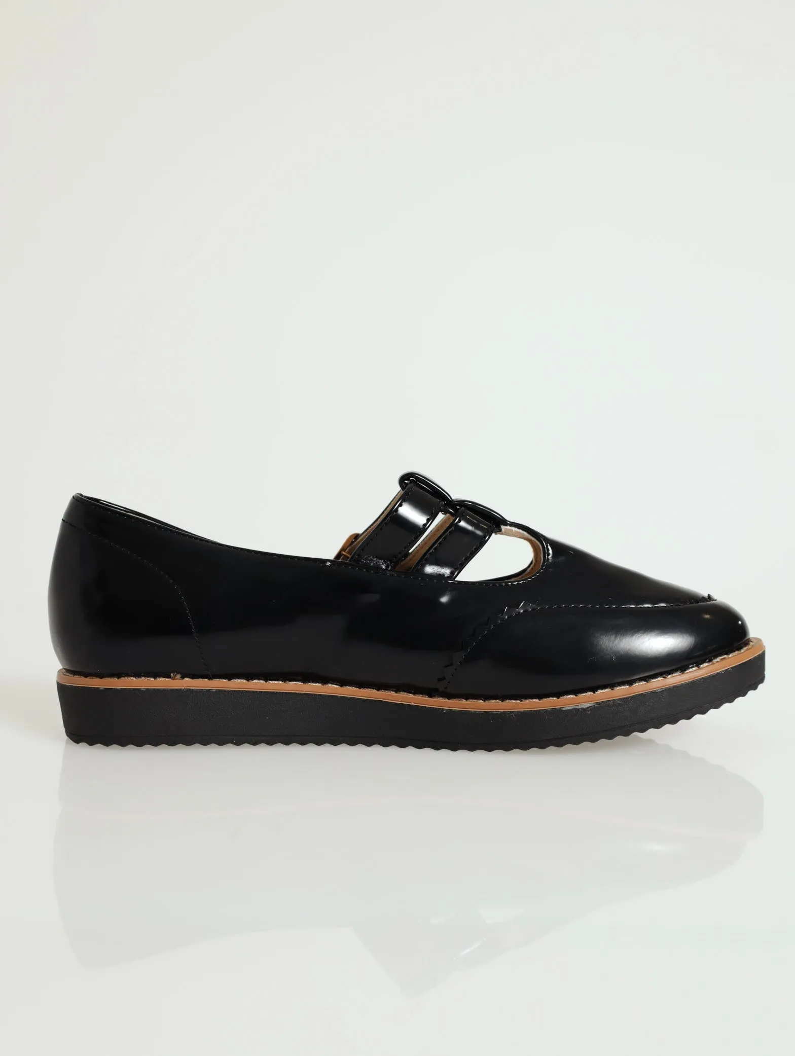 Double Buckle Tbar Loafer With Randing