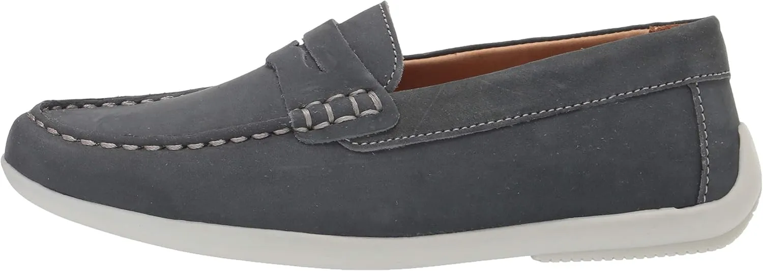 Driver Club USA Unisex-Child Kids Boys/Girls Leather Driving Loafer with Penny Detail
