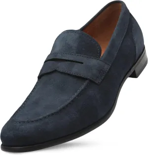Dunross & Sons Men's Brookes Penny Loafer Slip-On Formal Business Shoes