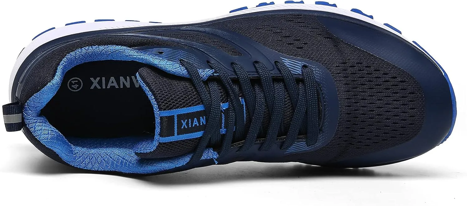 DUORO Mens Walking Shoes Lightweight Breathable Athletic Running Shoes Comfortable Sneakers Trail Running Shoes for Men