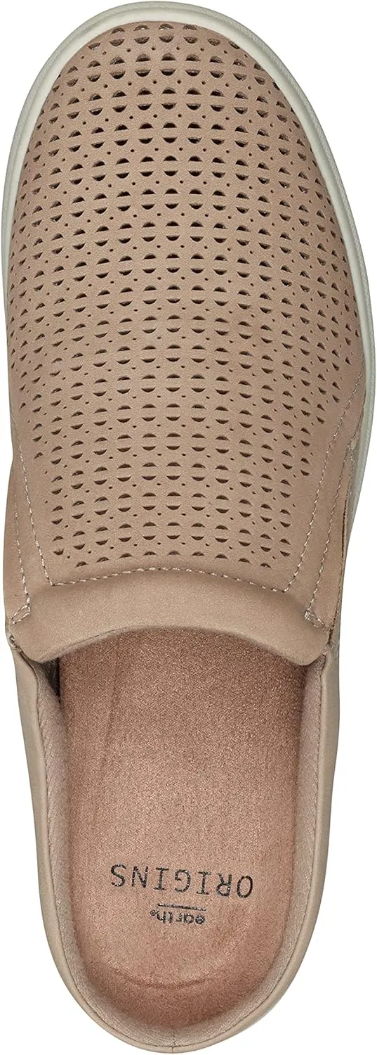 Earth Origins Women’s Emilia Sneaker I Slip-On Leather Clog with Breathable Cutouts for Everyday