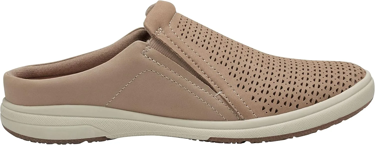 Earth Origins Women’s Emilia Sneaker I Slip-On Leather Clog with Breathable Cutouts for Everyday