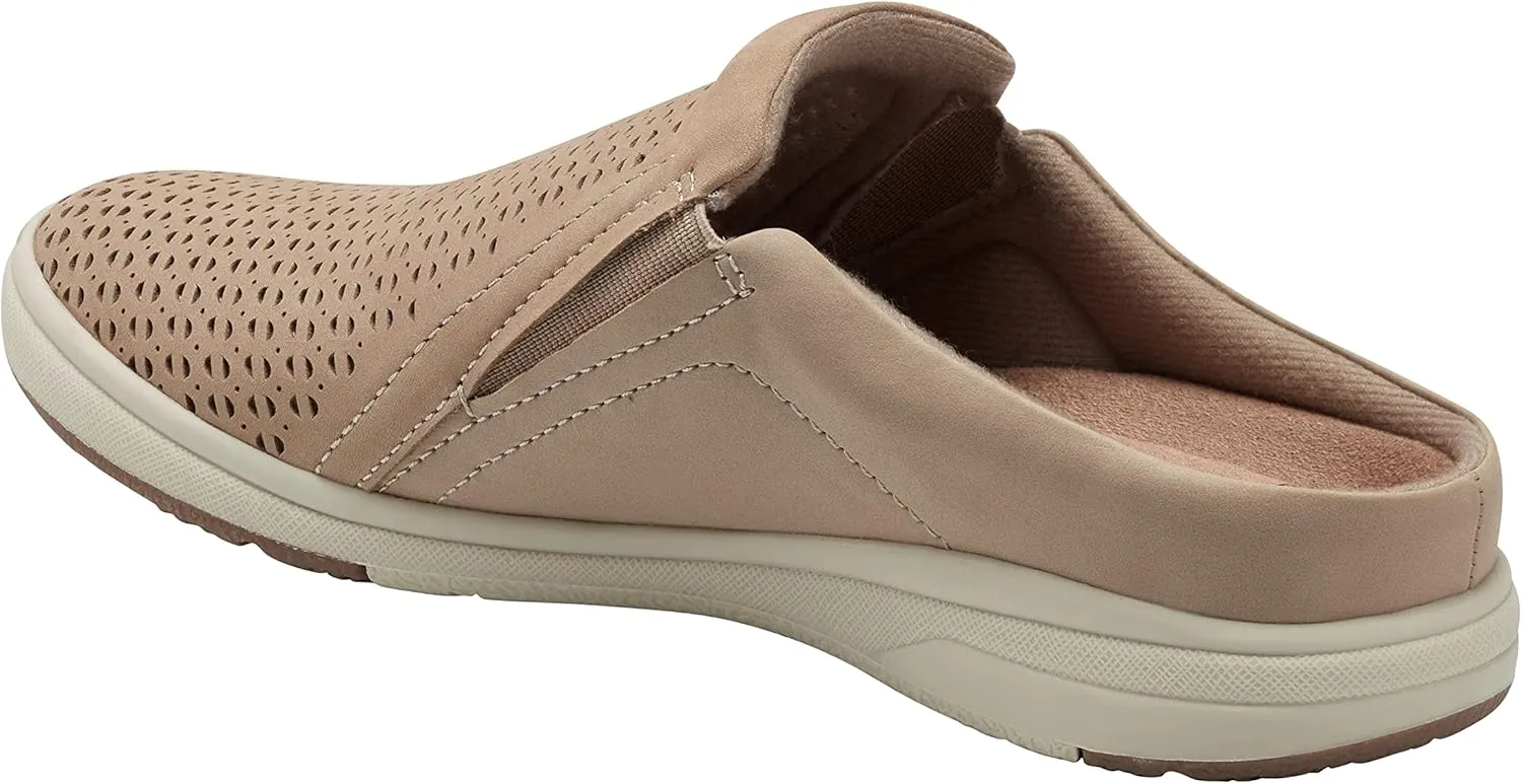 Earth Origins Women’s Emilia Sneaker I Slip-On Leather Clog with Breathable Cutouts for Everyday