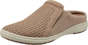 Earth Origins Women’s Emilia Sneaker I Slip-On Leather Clog with Breathable Cutouts for Everyday