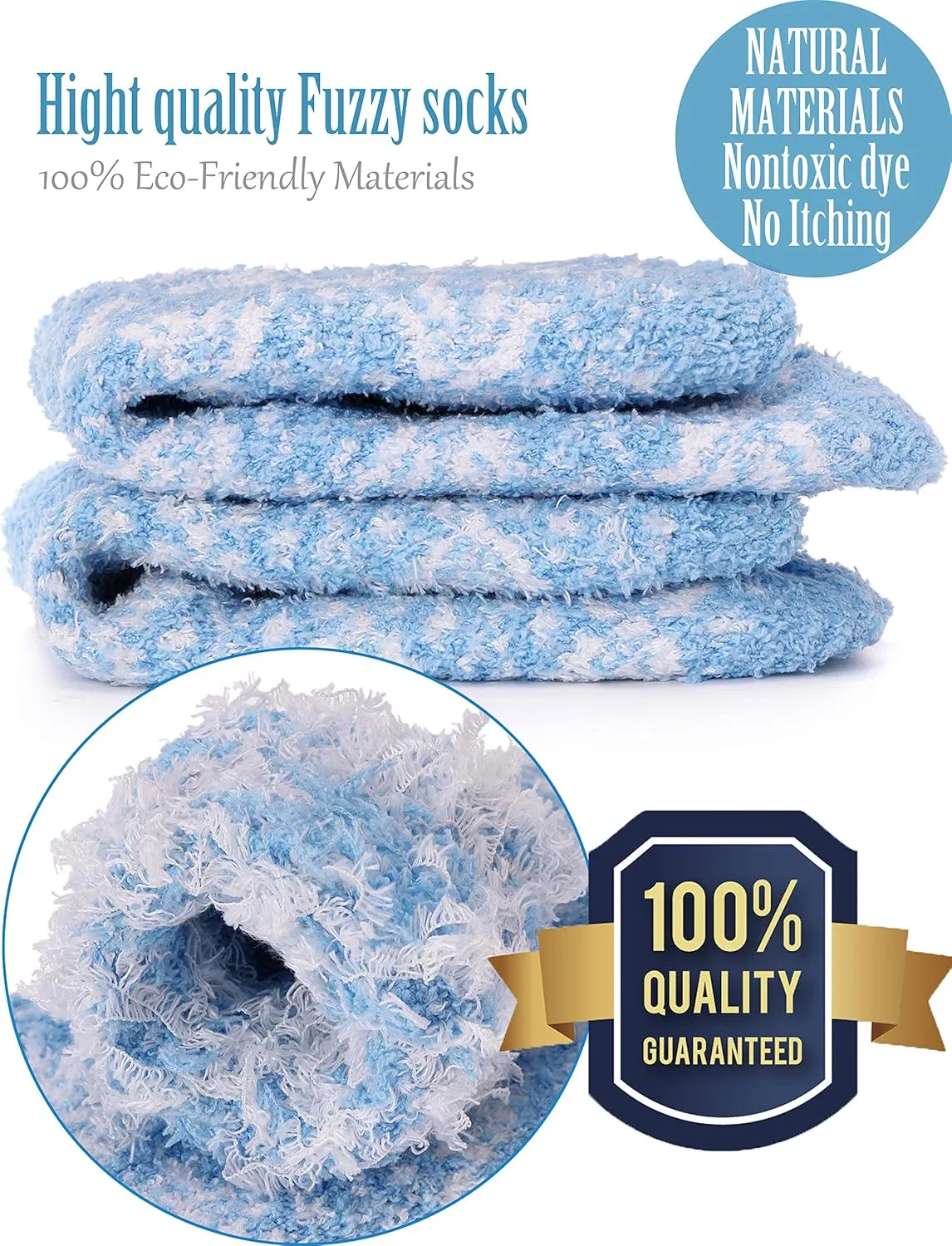 EBMORE Womens Fuzzy Socks Fleece Fluffy Cabin Plush Warm Sleep Soft Cozy Winter Adult Socks