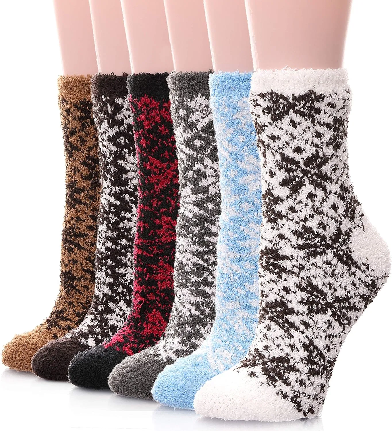 EBMORE Womens Fuzzy Socks Fleece Fluffy Cabin Plush Warm Sleep Soft Cozy Winter Adult Socks