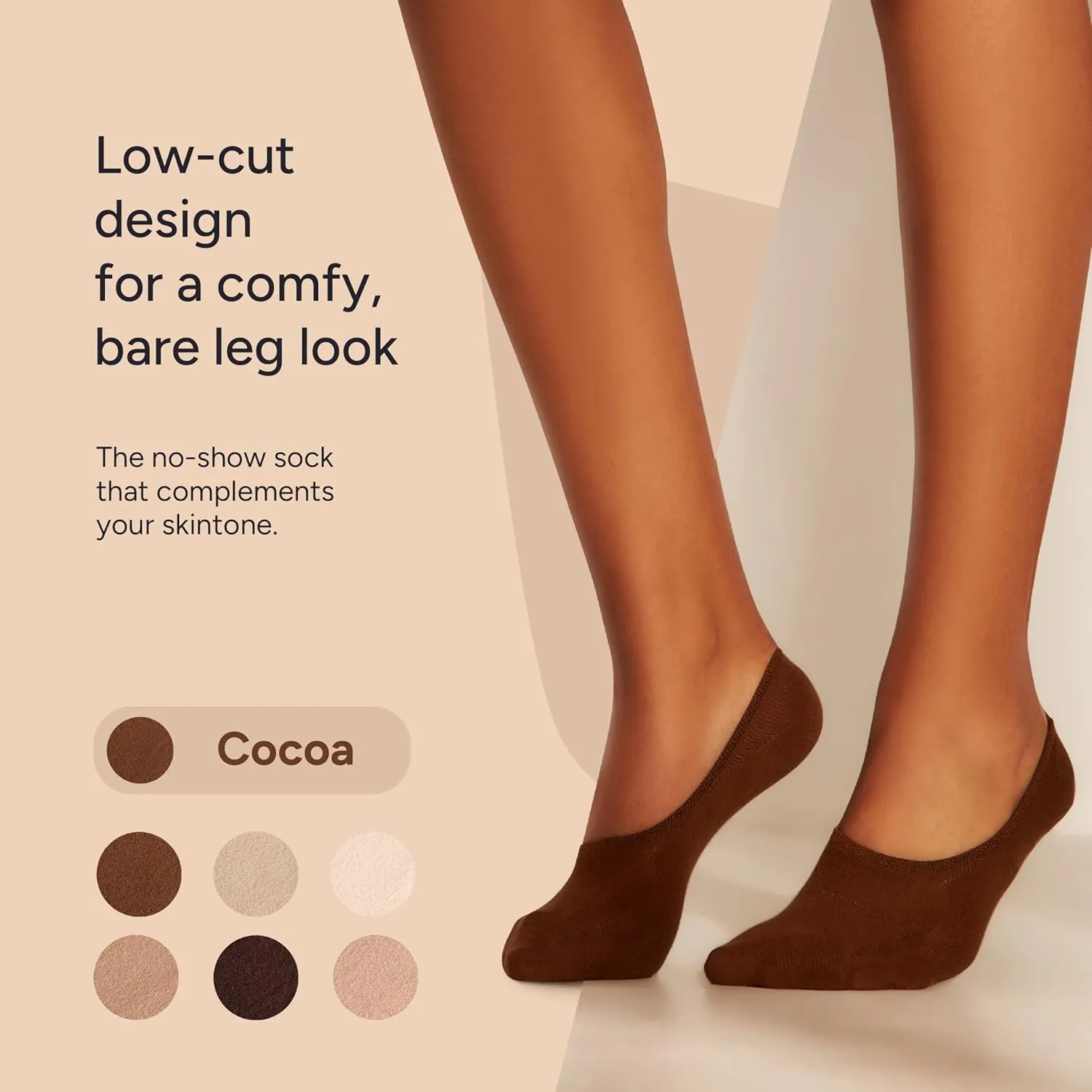Eedor No Show Socks Womens Invisible Liner, Non Slip & Low Cut, Casual & Formal Wear, Soft & Stretchable