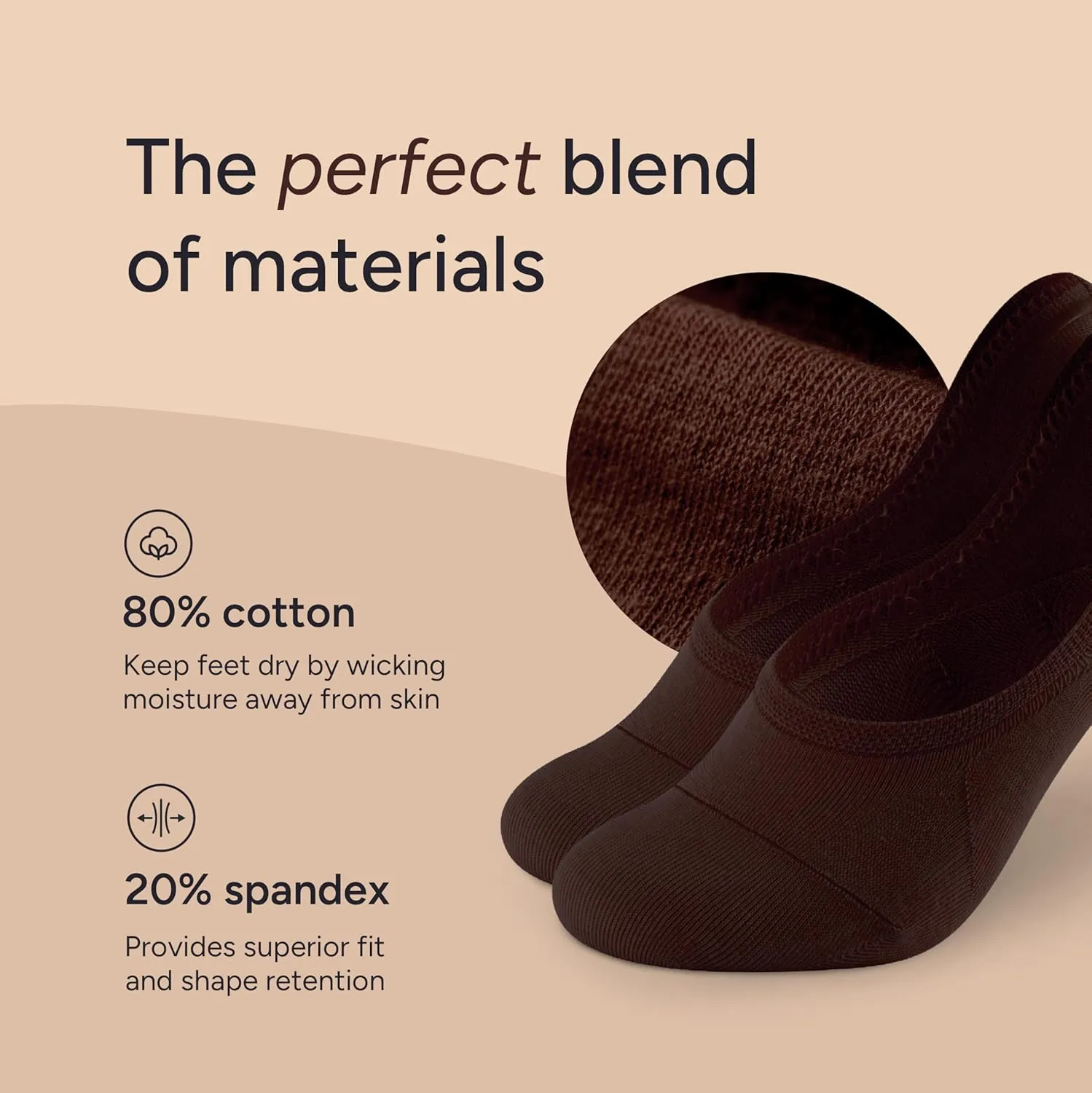 Eedor No Show Socks Womens Invisible Liner, Non Slip & Low Cut, Casual & Formal Wear, Soft & Stretchable