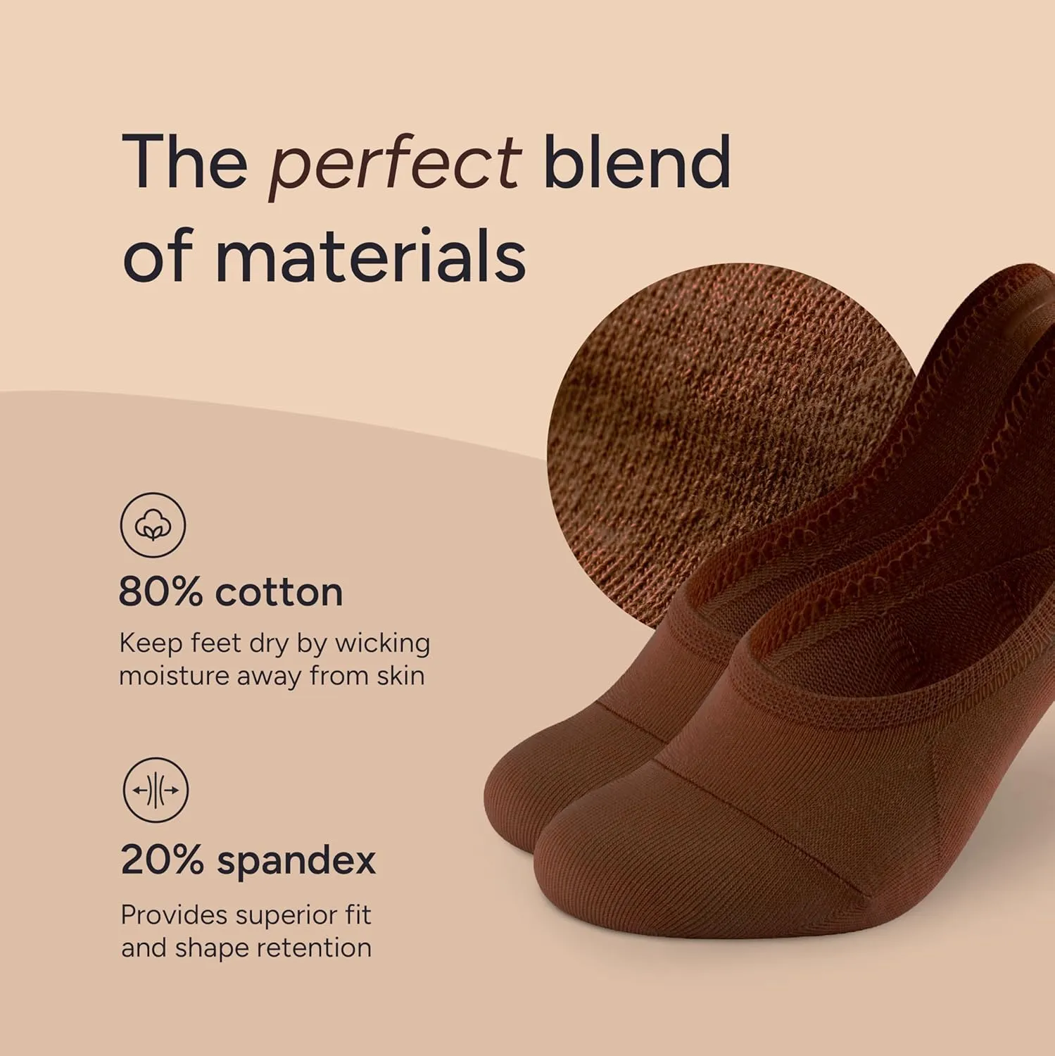 Eedor No Show Socks Womens Invisible Liner, Non Slip & Low Cut, Casual & Formal Wear, Soft & Stretchable