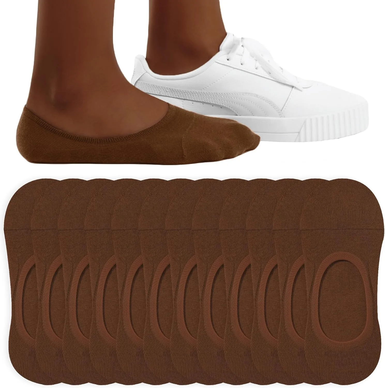 Eedor No Show Socks Womens Invisible Liner, Non Slip & Low Cut, Casual & Formal Wear, Soft & Stretchable