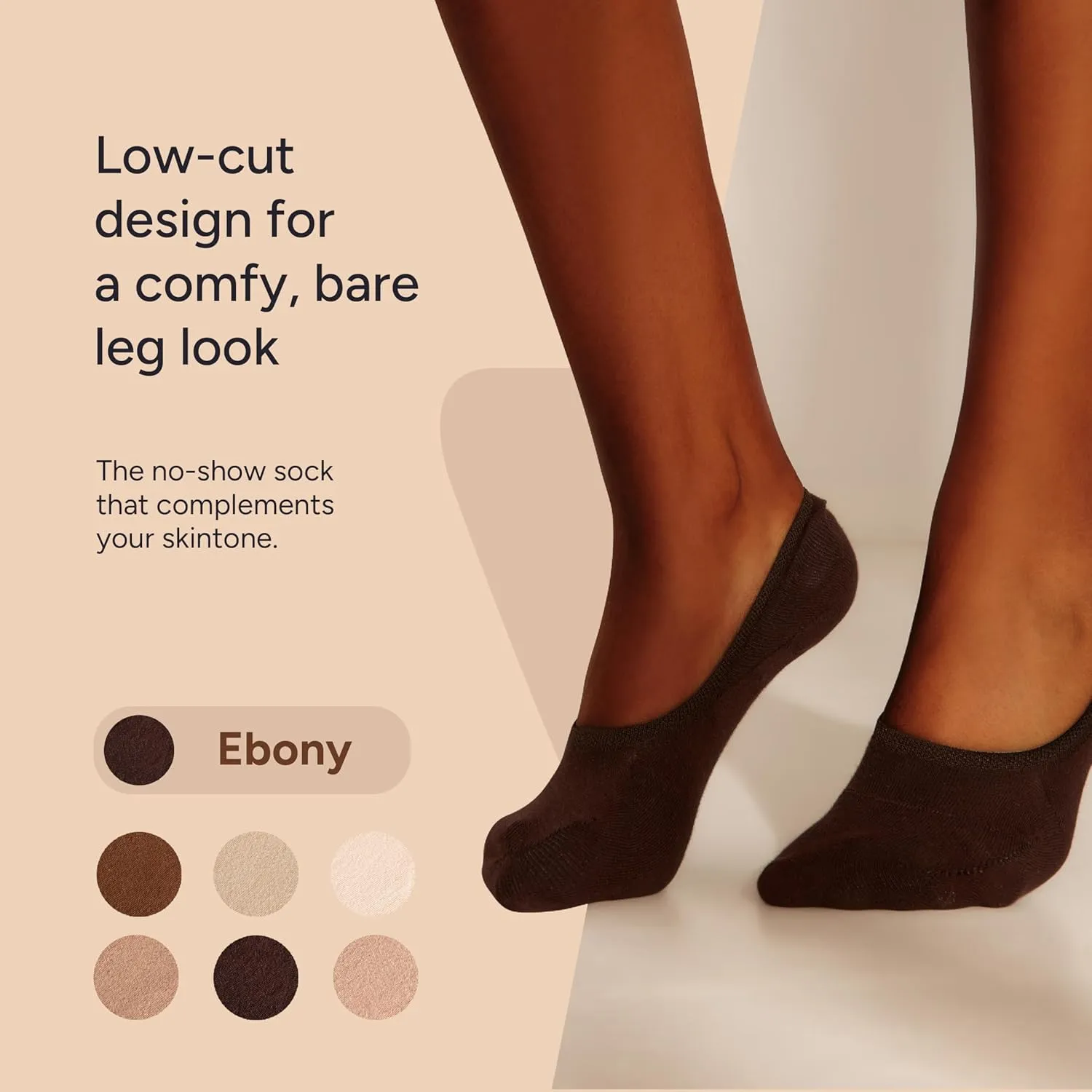 Eedor No Show Socks Womens Invisible Liner, Non Slip & Low Cut, Casual & Formal Wear, Soft & Stretchable