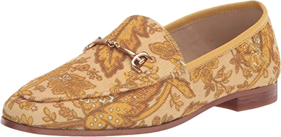 Fashion Almond Stacked Edelman Minimalistic Sam Toe Tumeric Heel Weekly deal Slip On Loafers Wide Loraine