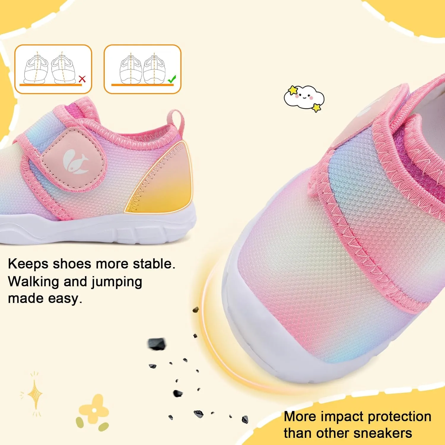 FEETCITY Toddler Shoes Boys Girls Toddler Slip On Sneakers Kids Tennis Shoes Sports Shoe Walking Shoe