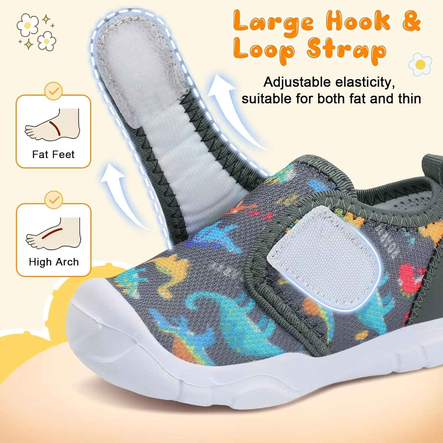 FEETCITY Toddler Shoes Boys Girls Toddler Slip On Sneakers Kids Tennis Shoes Sports Shoe Walking Shoe