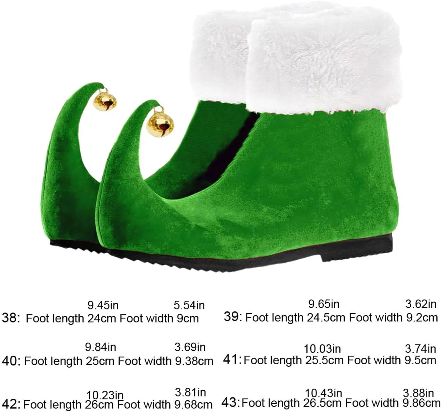 Festive Elf Footwear for Adults - Christmas Costume Accessories, 39