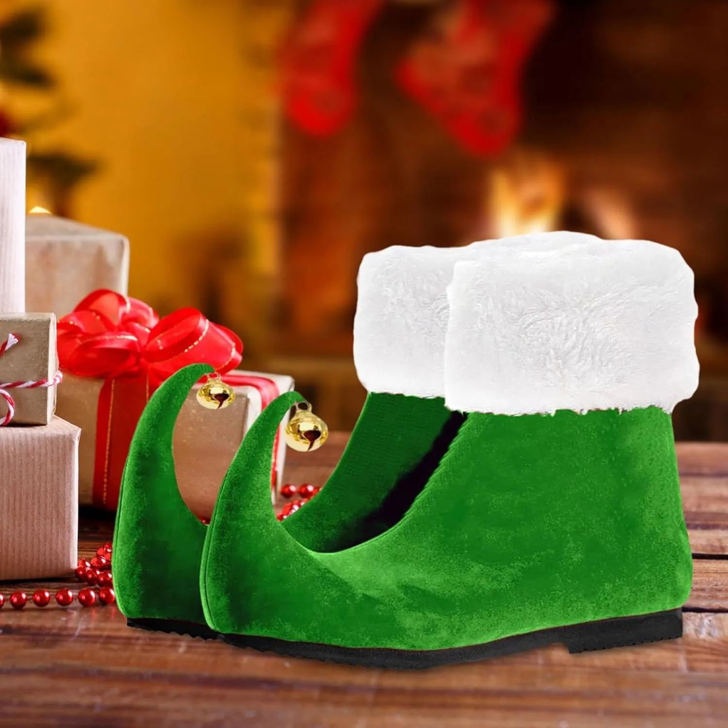 Festive Elf Footwear for Adults - Christmas Costume Accessories, 39