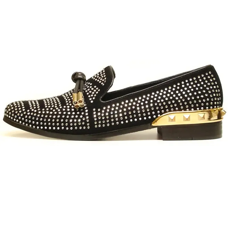 Fiesso FI-6958 Black Loafers