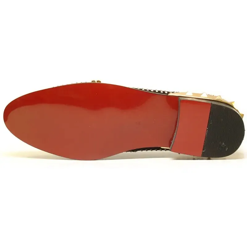 Fiesso FI-6958 Black Loafers