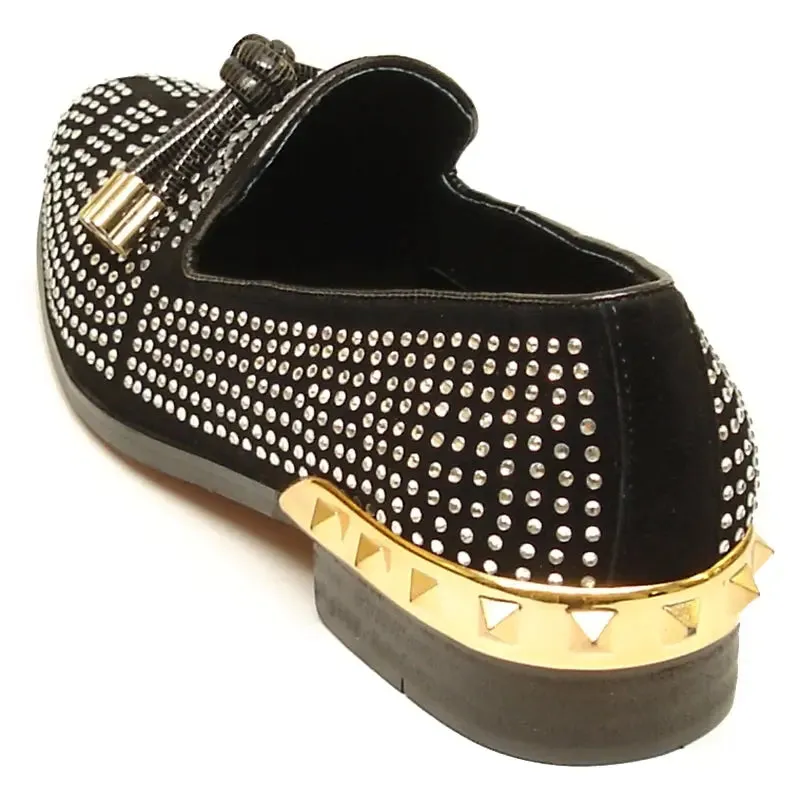 Fiesso FI-6958 Black Loafers
