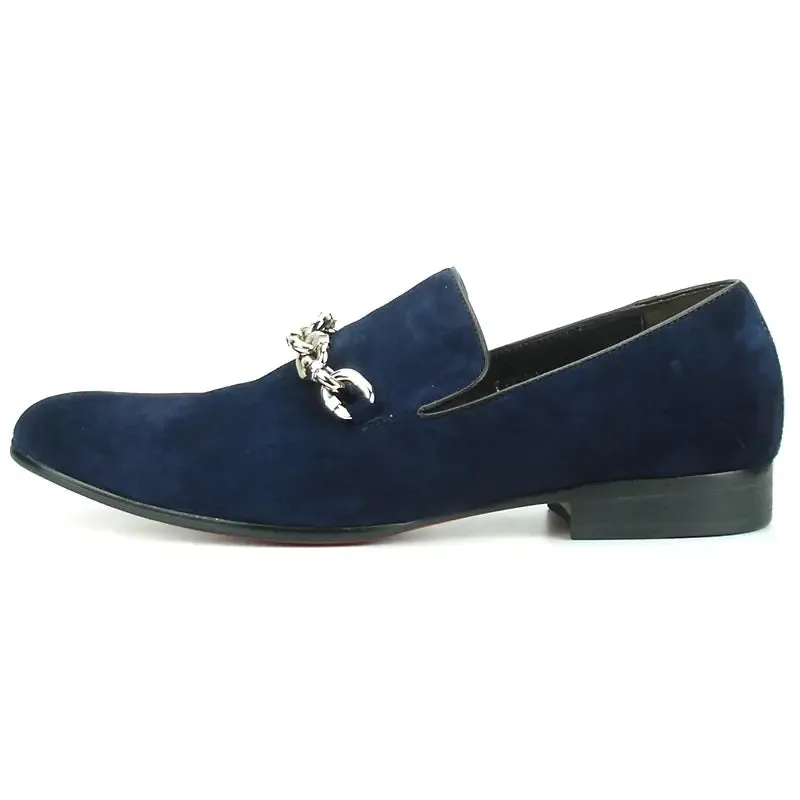 Fiesso FI-7191 Navy Loafers