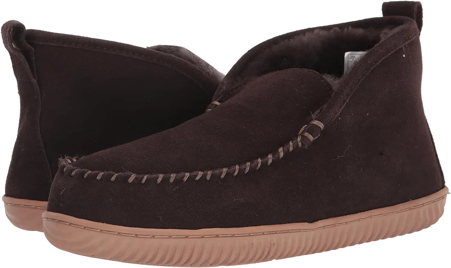 Fireside by Dearfoams Men's Rockhampton Indoor/Outdoor Shearling Boot Slipper