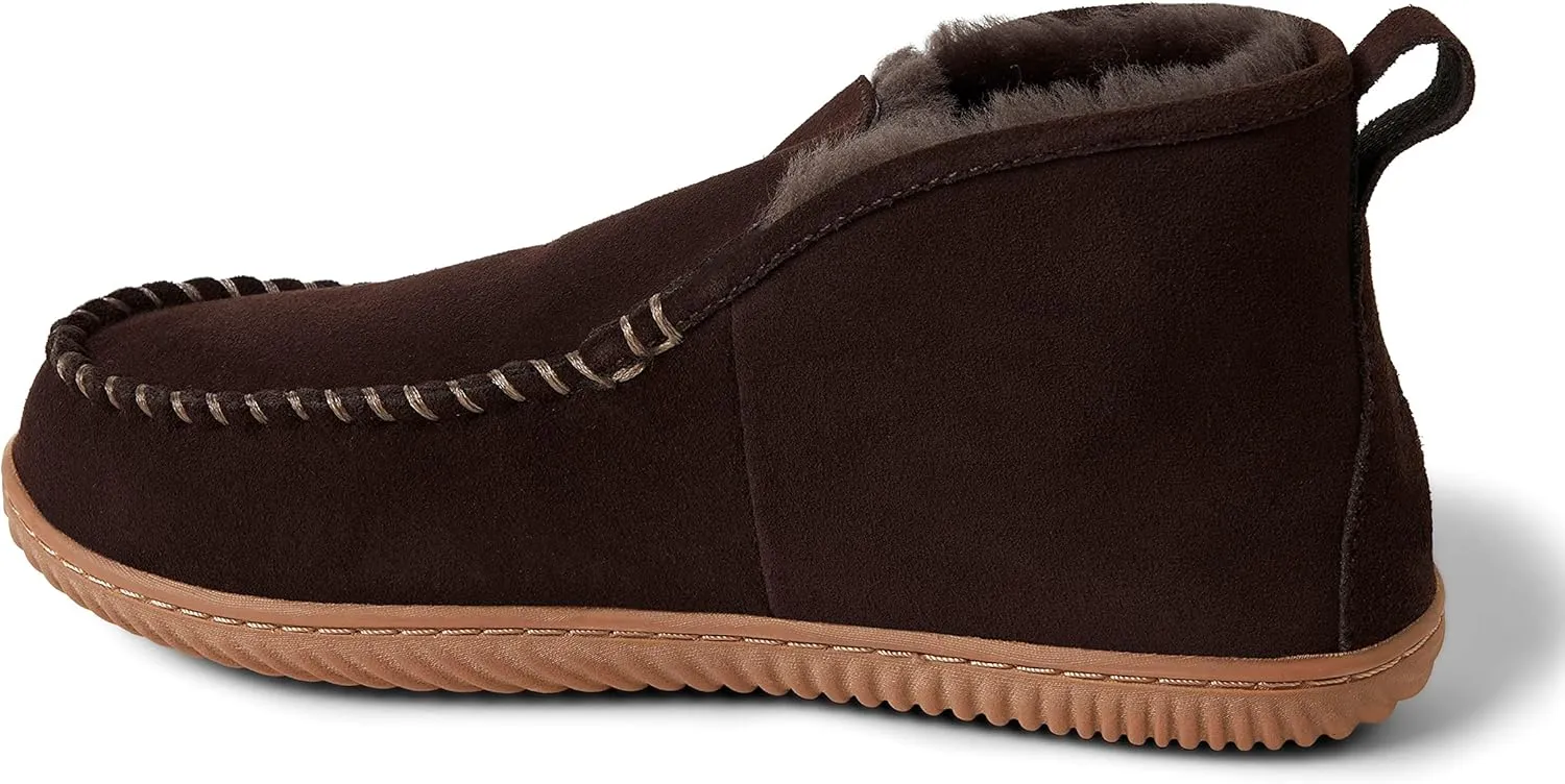 Fireside by Dearfoams Men's Rockhampton Indoor/Outdoor Shearling Boot Slipper