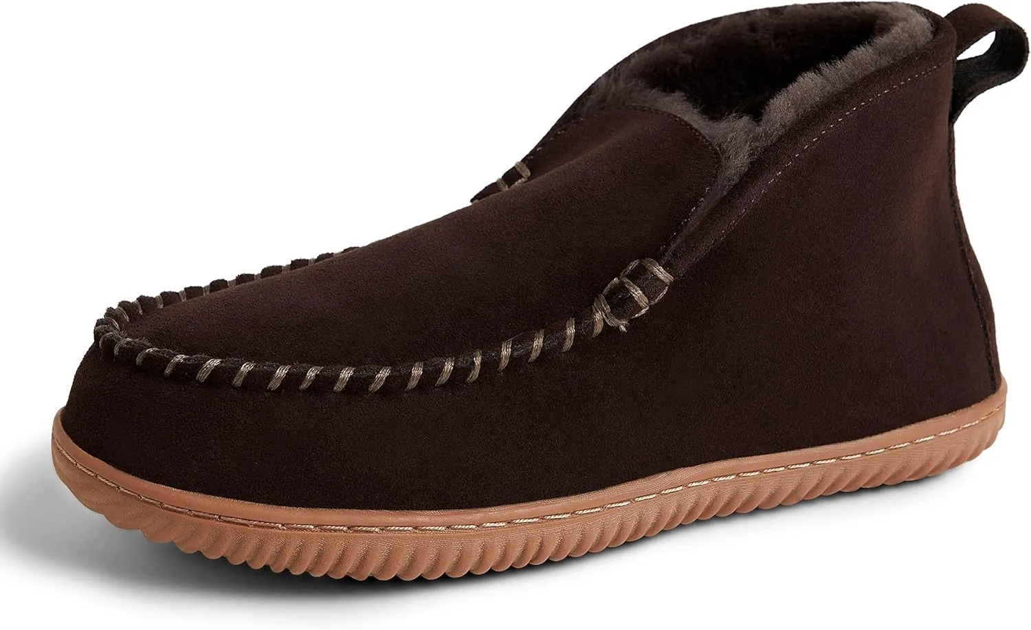 Fireside by Dearfoams Men's Rockhampton Indoor/Outdoor Shearling Boot Slipper