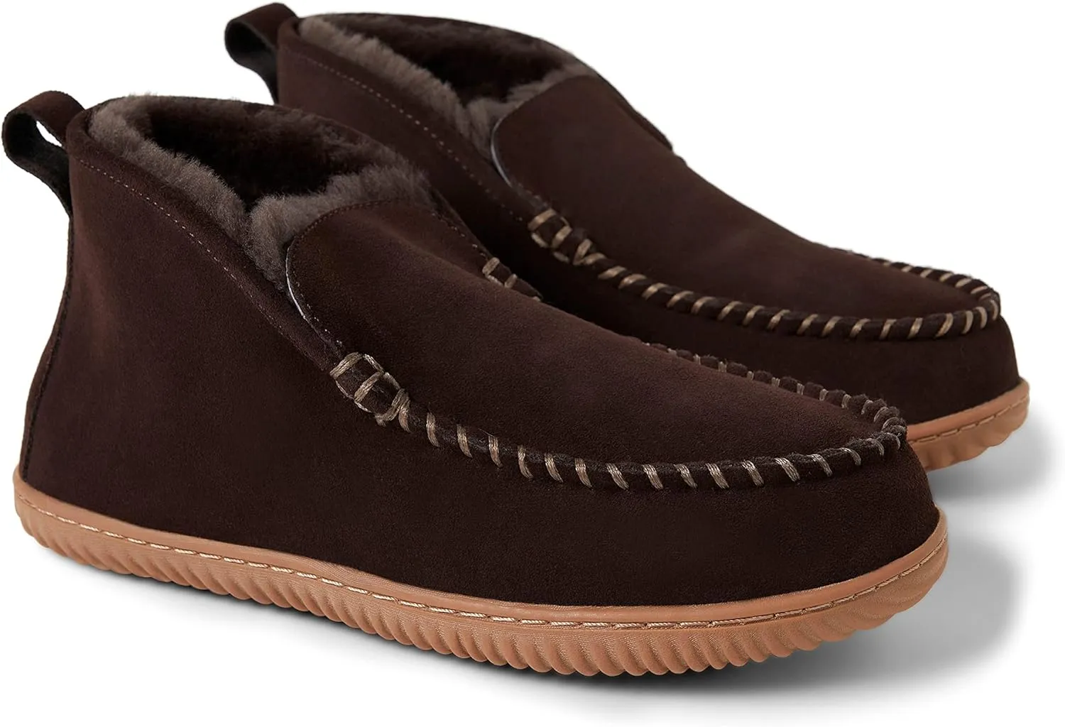 Fireside by Dearfoams Men's Rockhampton Indoor/Outdoor Shearling Boot Slipper