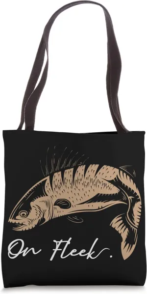Fishing Rod On Fleek Ficherman Fish Fishery Bass Fishing Tote Bag