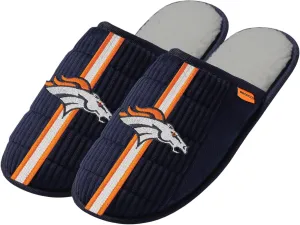 FOCO NFL Men's Officially Licensed Primary Logo Game Day Team Color Football Sherpa Slide Slipper
