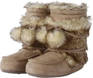 Forfoot Slipper Boots, Cozy Indoor Booties for Women Fluffy Comfortable House Shoes Fuzzy Anti-Slip Boots Winter