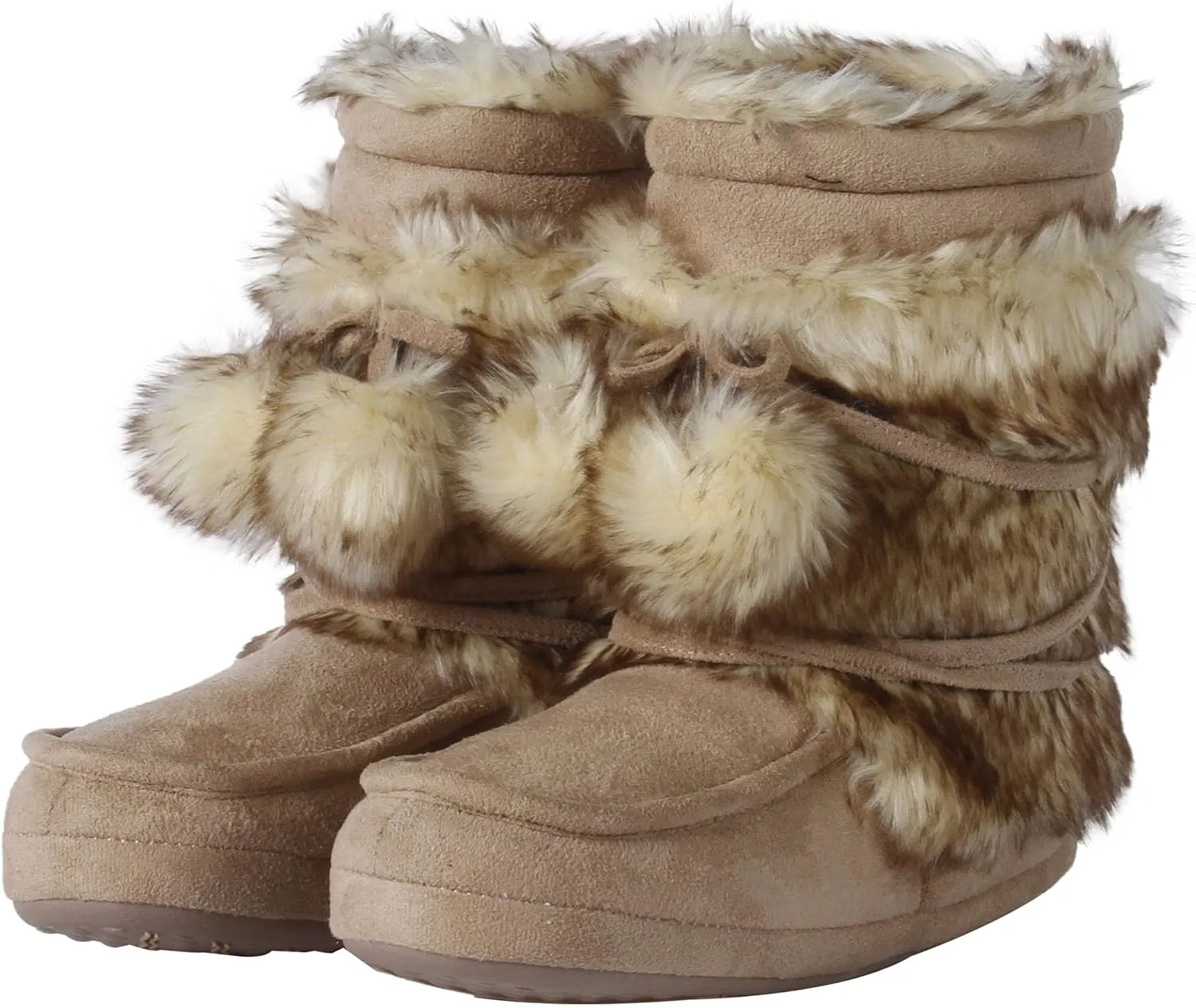 Forfoot Slipper Boots, Cozy Indoor Booties for Women Fluffy Comfortable House Shoes Fuzzy Anti-Slip Boots Winter