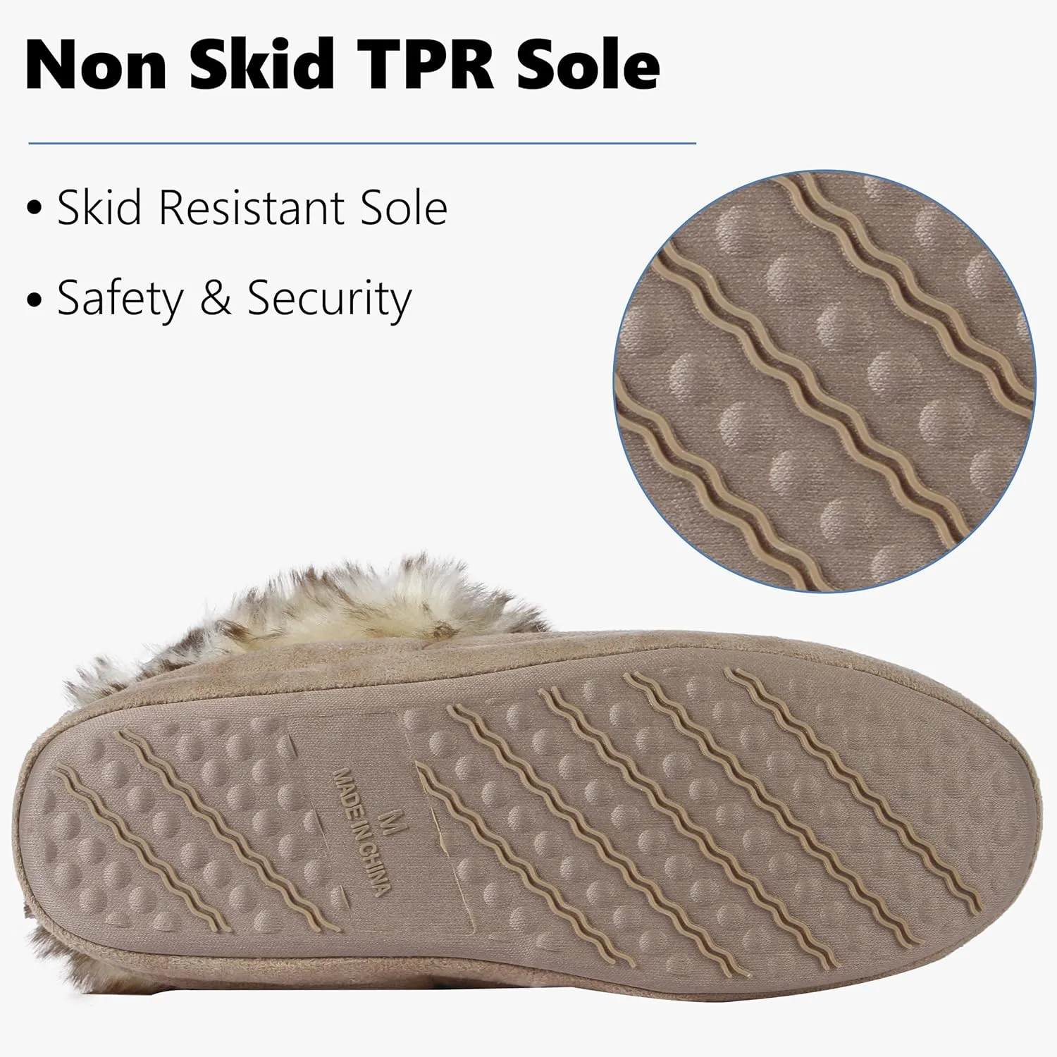 Forfoot Slipper Boots, Cozy Indoor Booties for Women Fluffy Comfortable House Shoes Fuzzy Anti-Slip Boots Winter