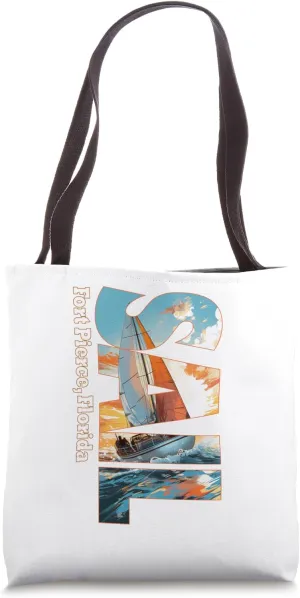 Fort Pierce Florida Sailing Nautical Sailor Tote Bag