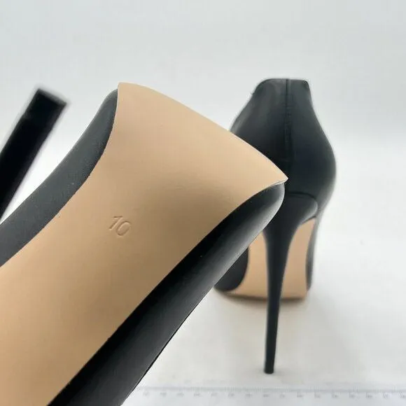 FOWT Black Pearl Bow Gradient Cap Toe Stiletto Pointed Toe Pump Dressy Wedding