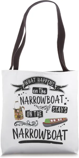 Funny Narrowboat Design For Canal Boat & Barge Boat Owners Tote Bag