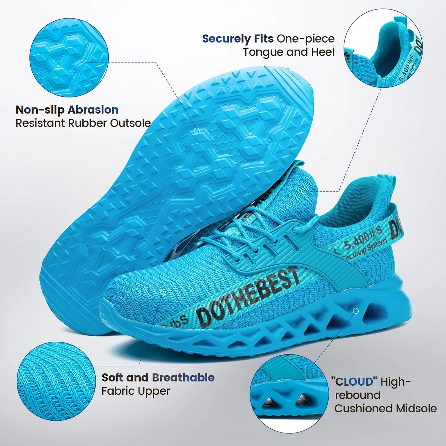 Furuian Steel Toe Sneakers for Men Women Lightweight Safety Shoes Comfortable Puncture Proof Slip On Indestructible Work Shoes