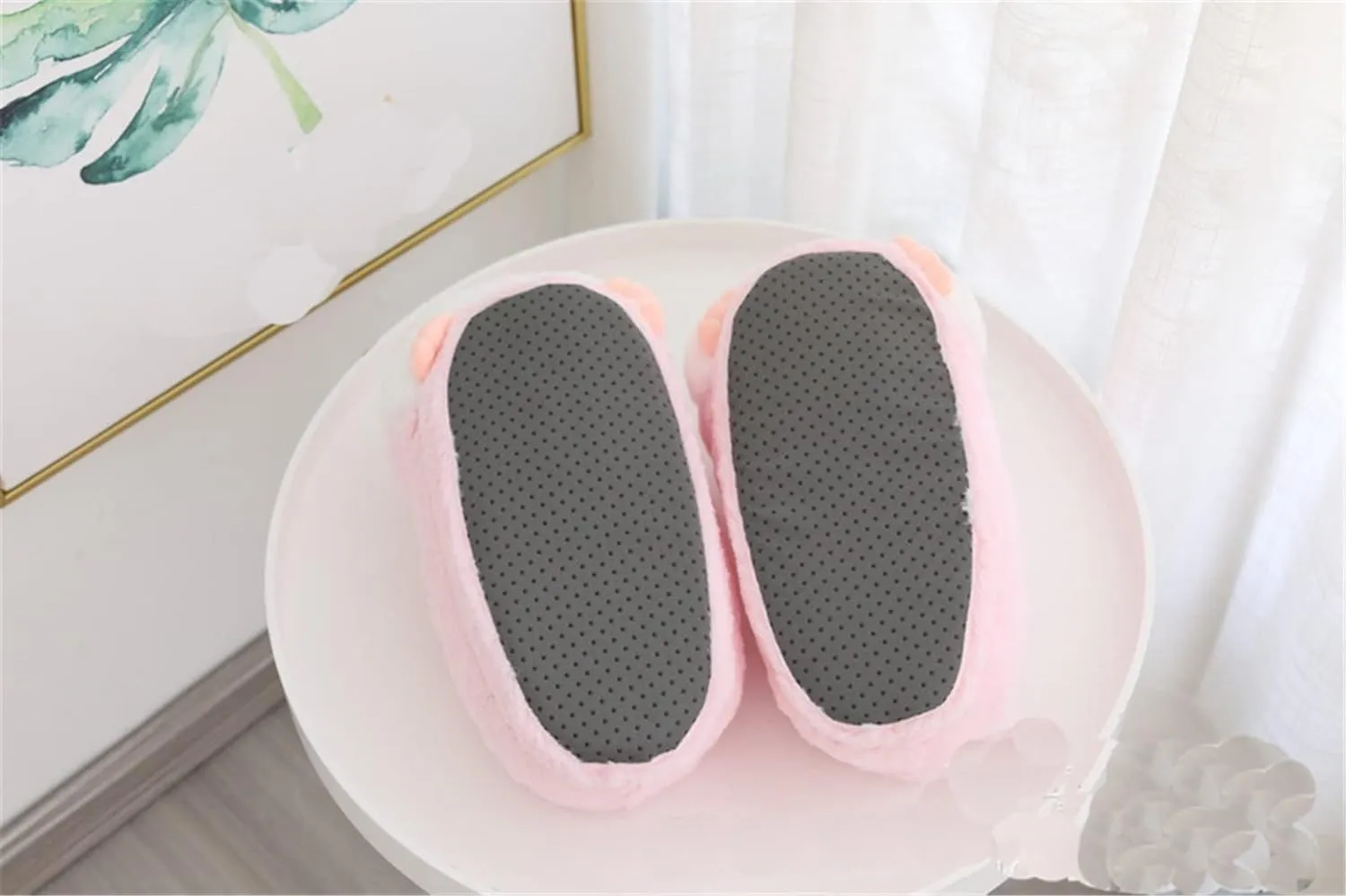 Fuzzy Cozy Pig Animal Cartoon Slippers for Women - Indoor Warm Winter Home Furry Slippers