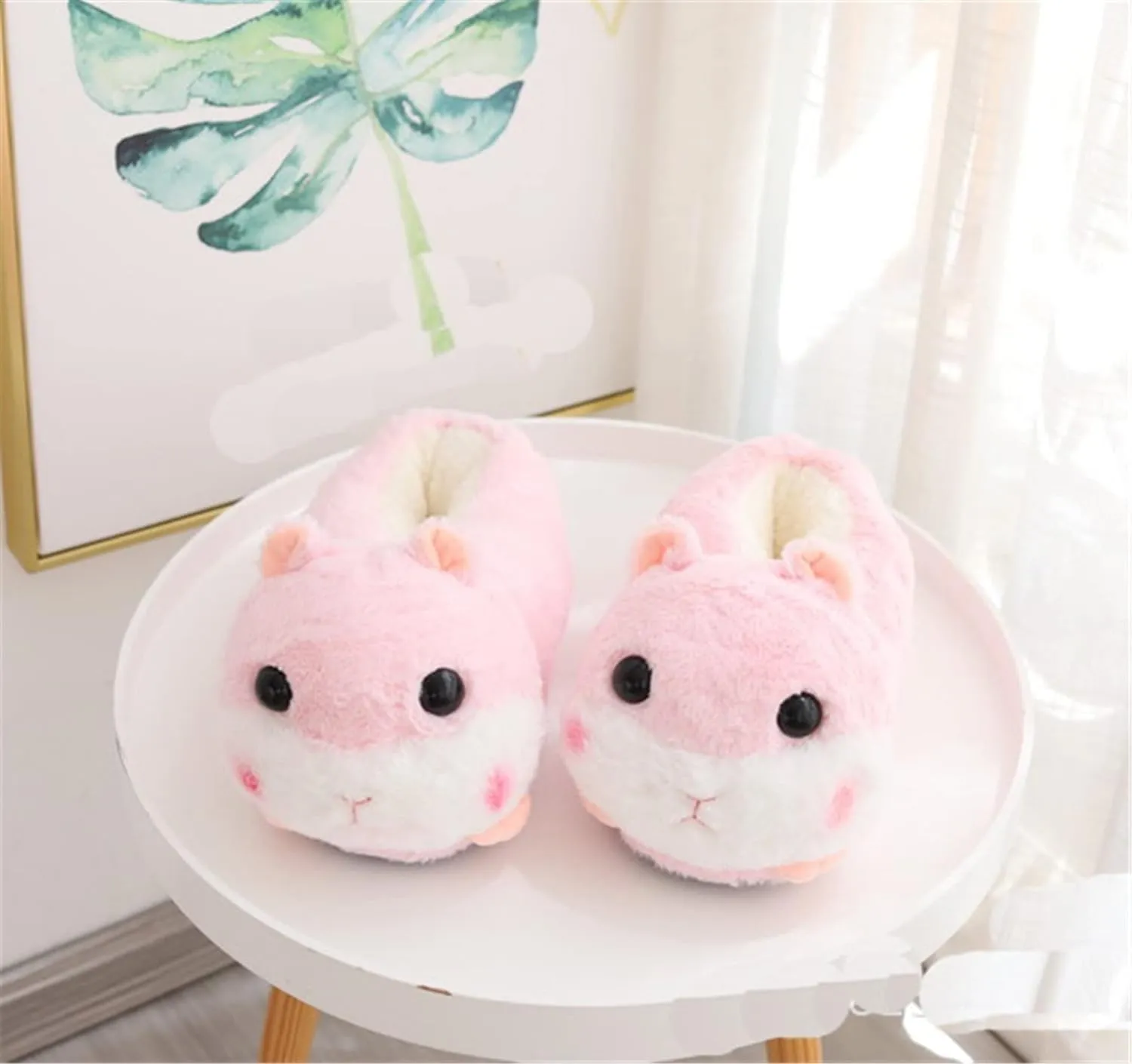 Fuzzy Cozy Pig Animal Cartoon Slippers for Women - Indoor Warm Winter Home Furry Slippers