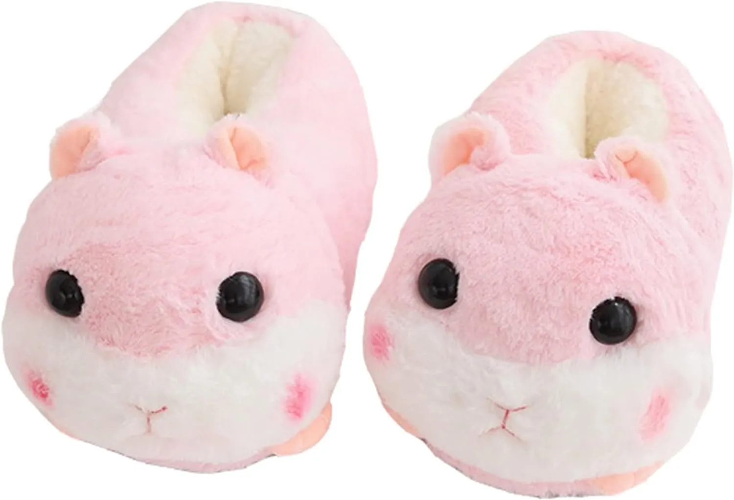 Fuzzy Cozy Pig Animal Cartoon Slippers for Women - Indoor Warm Winter Home Furry Slippers