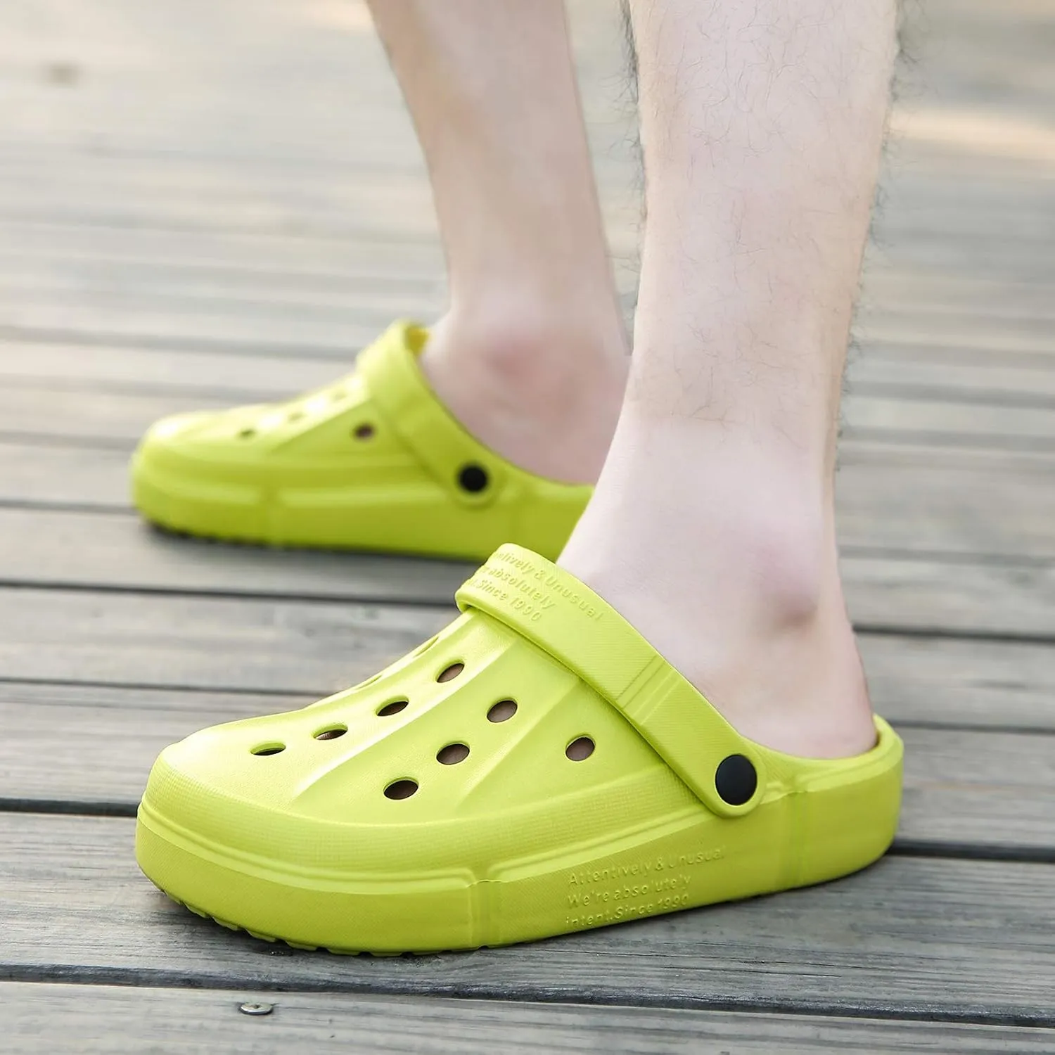 FZUU Mens Women Breathable Garden Clogs Comfortable Slip On Beach Sandals Lightweight Slippers Water Shoes