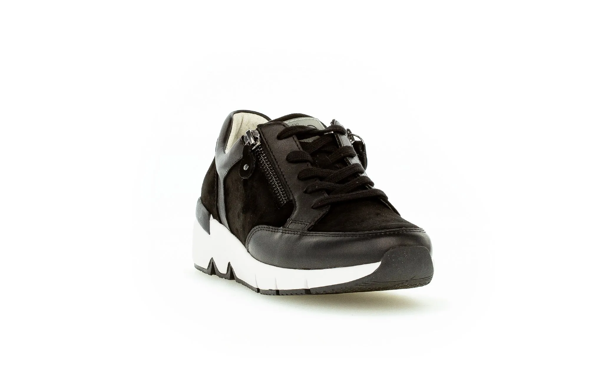 GABOR - 73.340.17 LACE UP WEDGE FASHION SHOE - BLACK