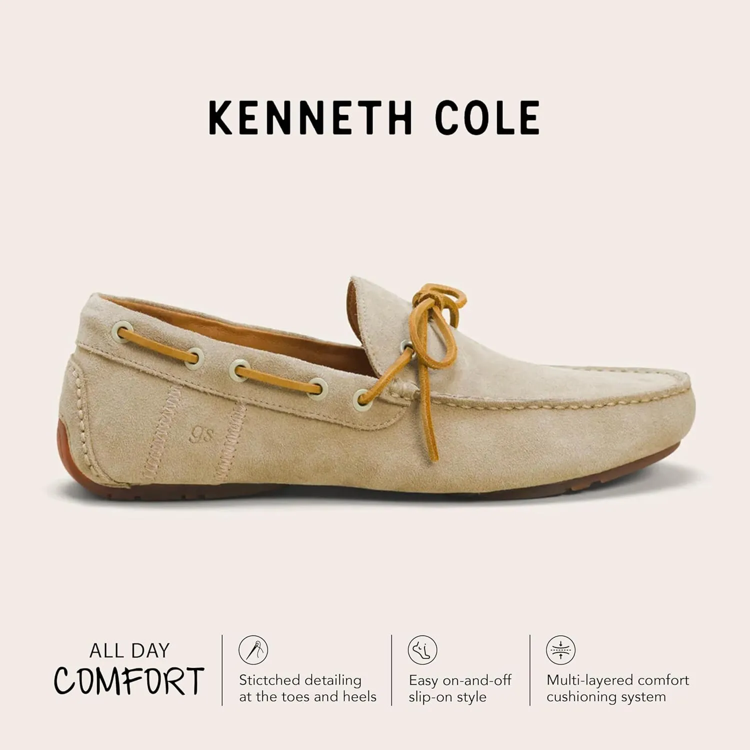 Gentle Souls by Kenneth Cole Men's Nyle Driver Boat Shoes Cushioned for All-Day Comfort, Built-in Arch Support