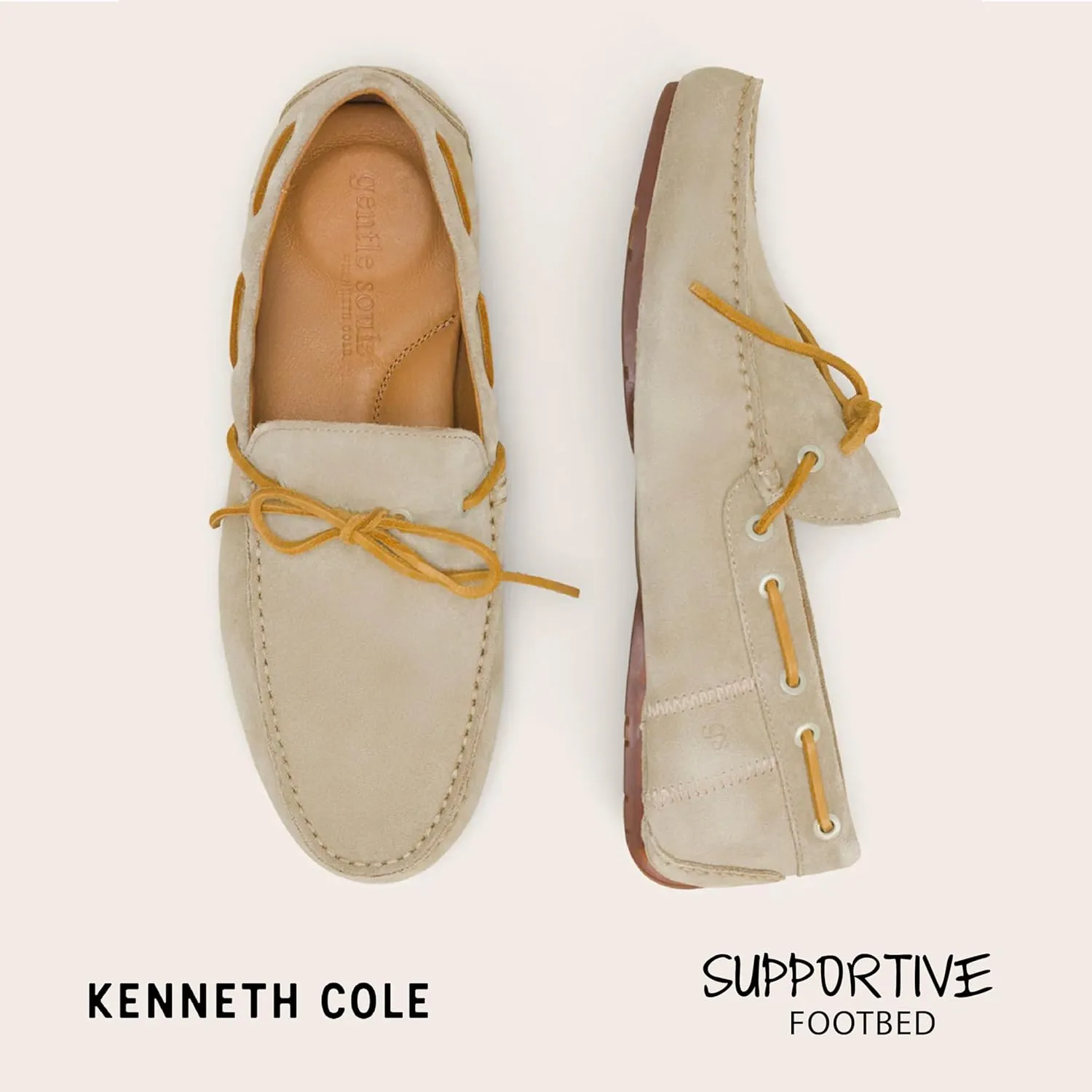 Gentle Souls by Kenneth Cole Men's Nyle Driver Boat Shoes Cushioned for All-Day Comfort, Built-in Arch Support