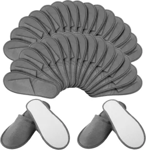 Geyoga 30 Pairs Disposable Spa Slippers for Guest Non Slip House Hotel Closed Toe Indoor Slipper for Men Women Home Wedding Travel, 2 Size