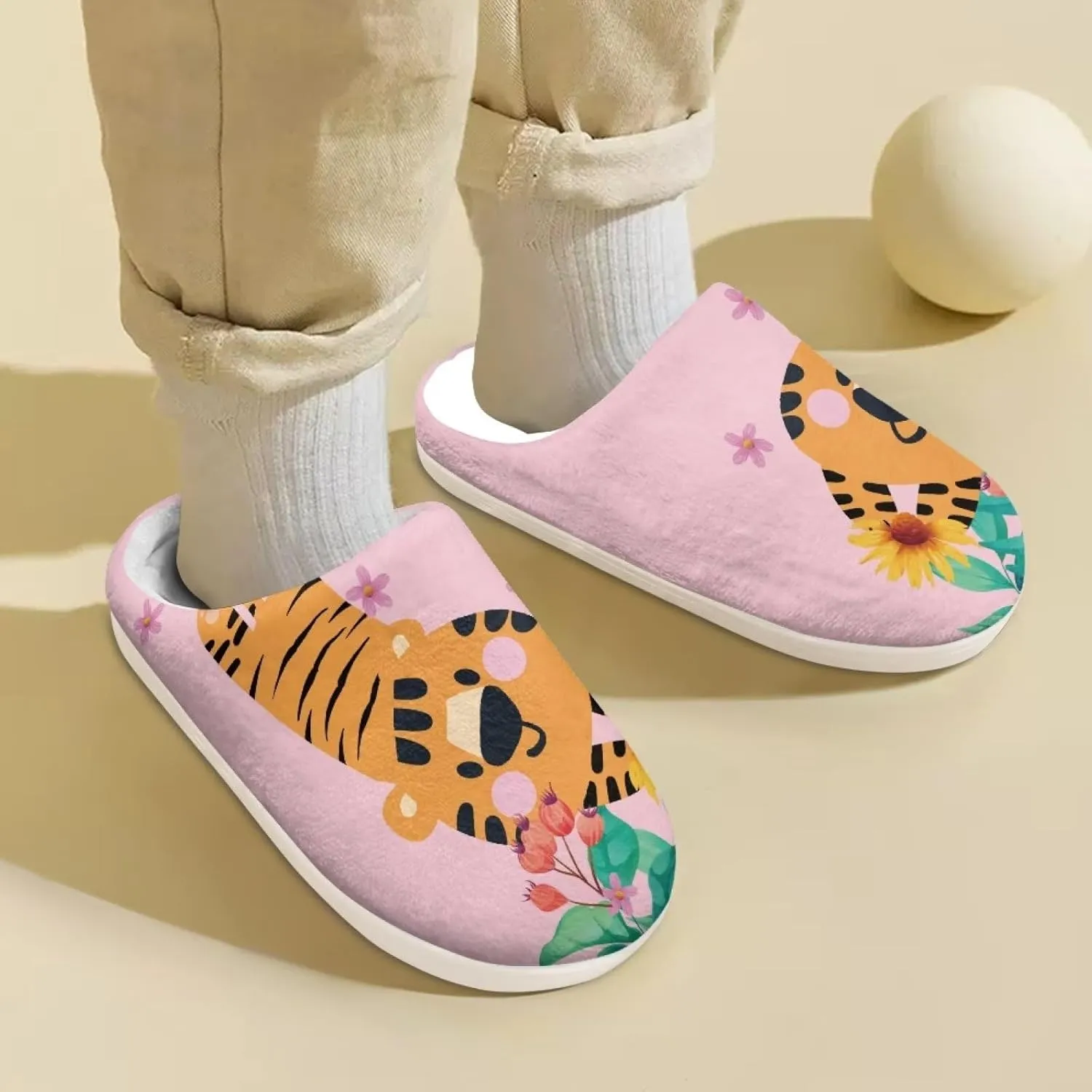 Girls Boys House Slippers US 9-US 14.9 Warm Plush Slippers House Bedroom Shoes Cozy Kids Shoes
