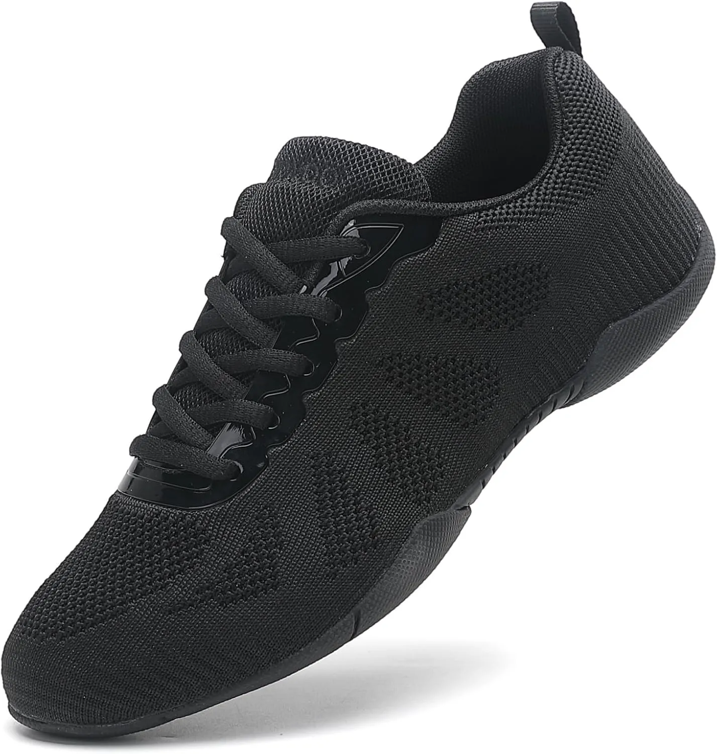 Girls Cheer Shoes Lightweight Non-Slip with Arch Support for Youth Cheerleading Stunts, Dance and Gymnastics Competitions Size Kids/Little Kid 12 to Women 11.5 (Black/White)