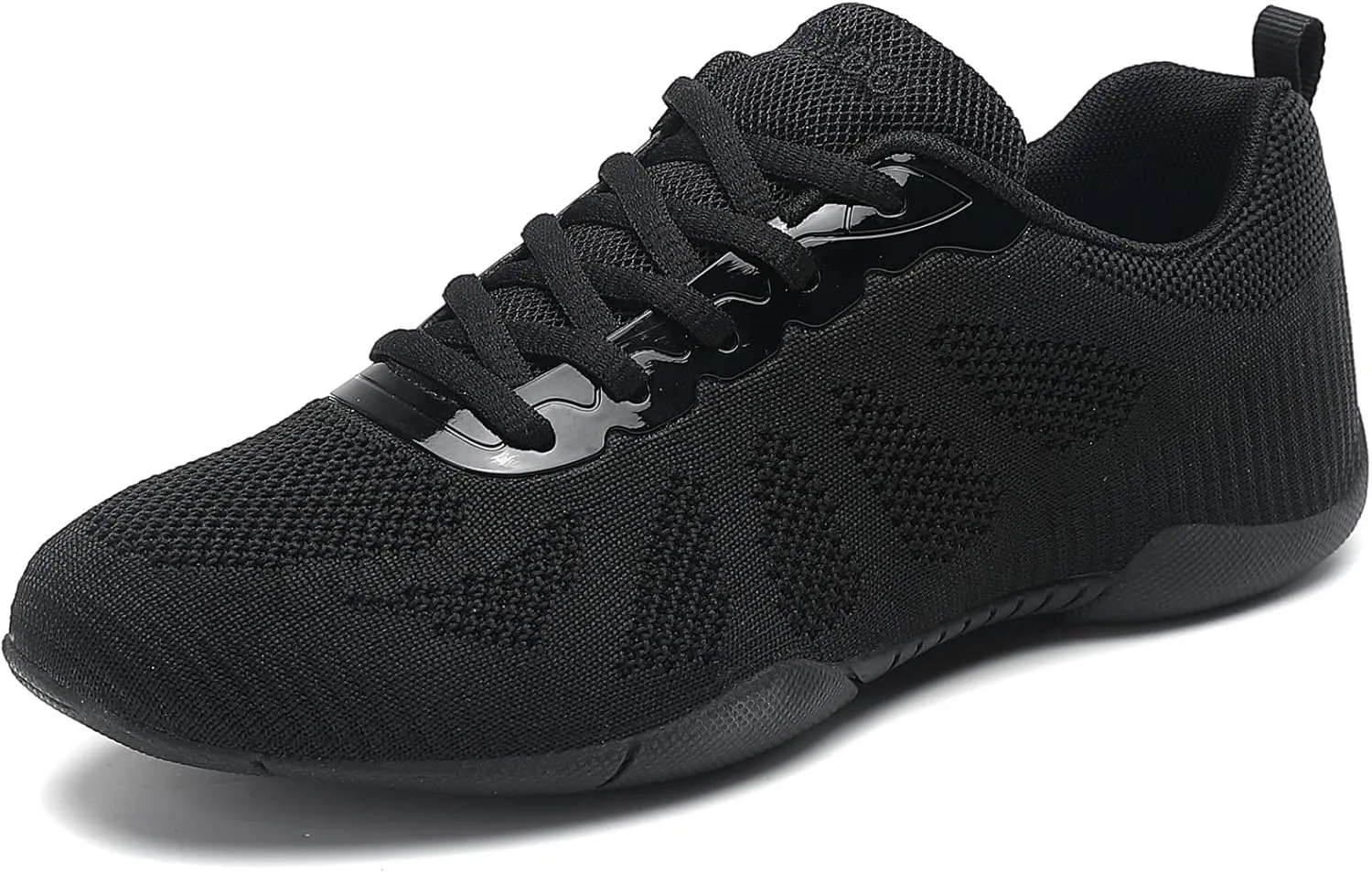 Girls Cheer Shoes Lightweight Non-Slip with Arch Support for Youth Cheerleading Stunts, Dance and Gymnastics Competitions Size Kids/Little Kid 12 to Women 11.5 (Black/White)