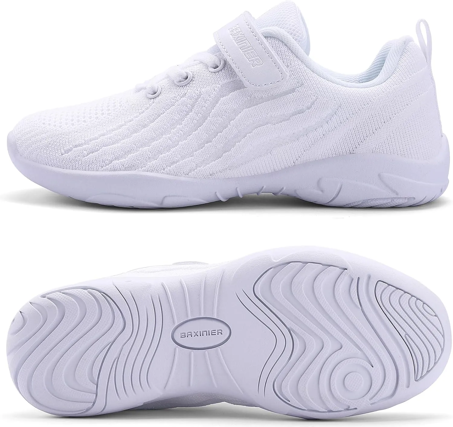 Girls White Cheerleading Shoes Lightweight Competition Sneakers Women Indoor Cheer Dance Shoe