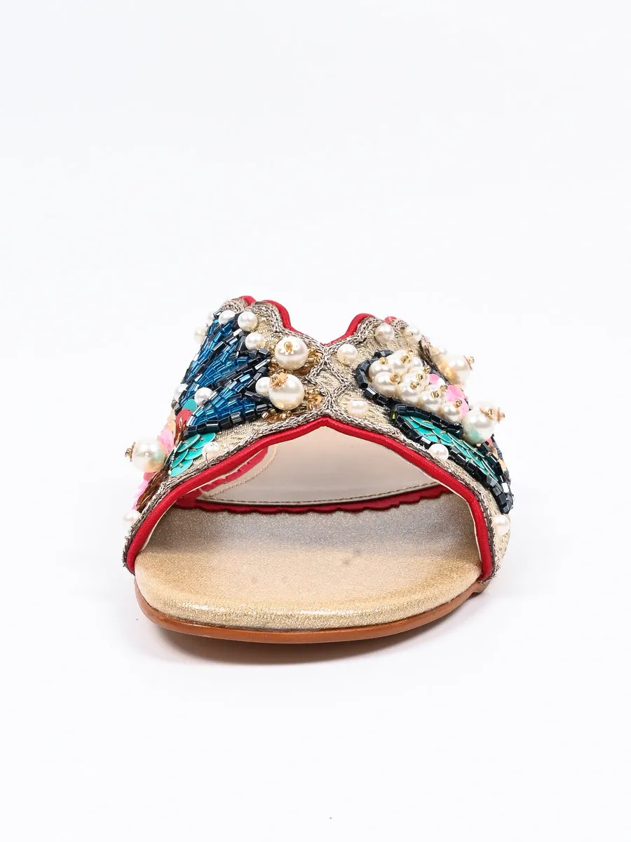 Golden Multi Fancy Slipper